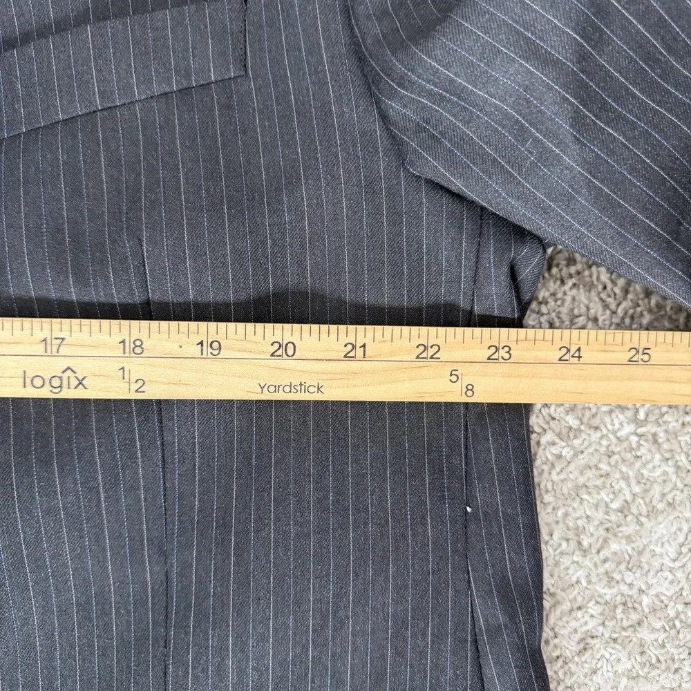 Lauren Ralph Lauren Suit Mens 46R‎ Gray Pinstripe 2 Button 100% Wool